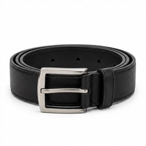 Full-Grain Leather Dress Belt - front view Full-Grain Leather Dress Belt - front view