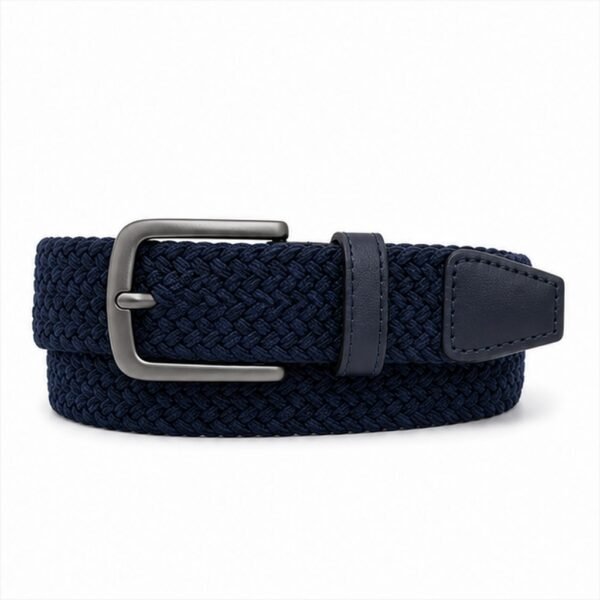 Braided Stretch Webbing Belt - side view Braided Stretch Webbing Belt - side view