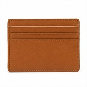 Slim Leather Card Holder - front view Slim Leather Card Holder - front view