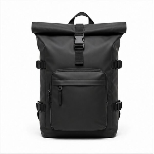 Waterproof Roll-Top Backpack - front view Waterproof Roll-Top Backpack - front view