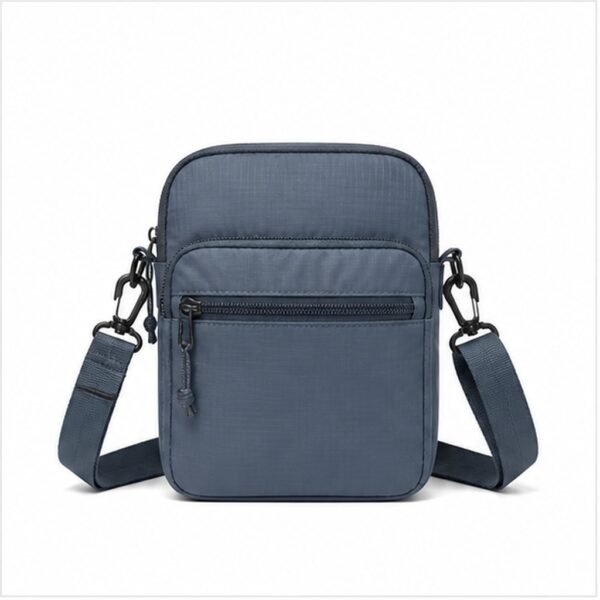 Compact Nylon Crossbody Bag - front view Compact Nylon Crossbody Bag - front view