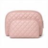Quilted Cosmetic Pouch Set - back view Quilted Cosmetic Pouch Set - back view