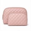 Quilted Cosmetic Pouch Set - front view Quilted Cosmetic Pouch Set - front view