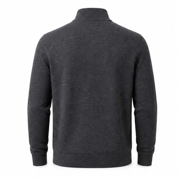 Men's Merino-Blend Quarter Zip - back view Men's Merino-Blend Quarter Zip - back view
