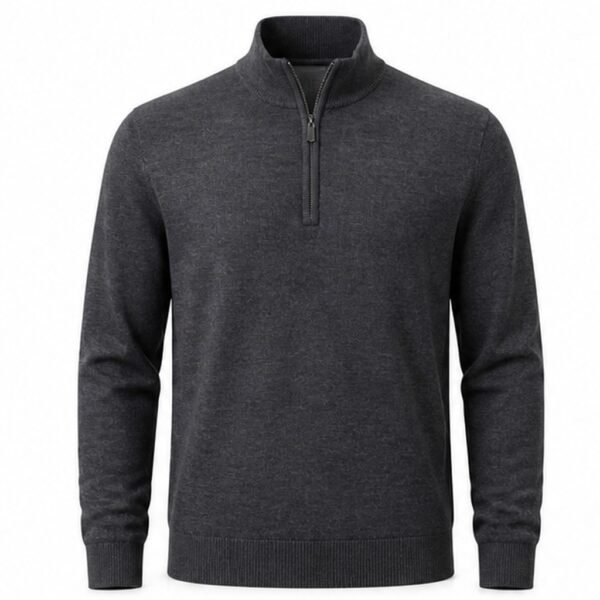 Men's Merino-Blend Quarter Zip - front view Men's Merino-Blend Quarter Zip - front view
