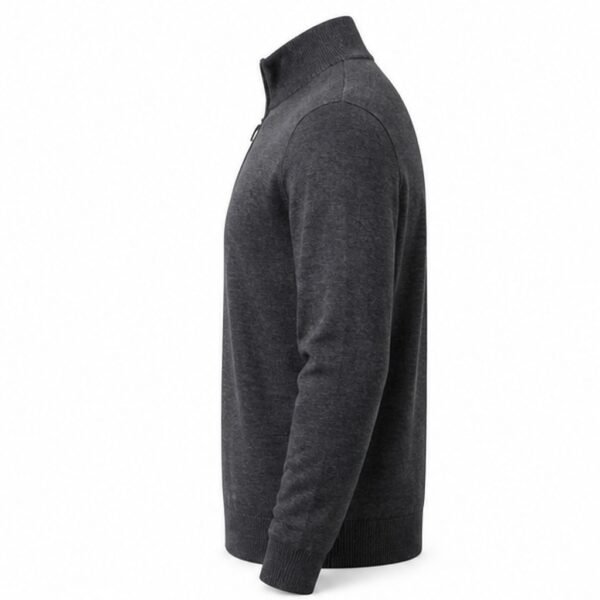 Men's Merino-Blend Quarter Zip - side view Men's Merino-Blend Quarter Zip - side view