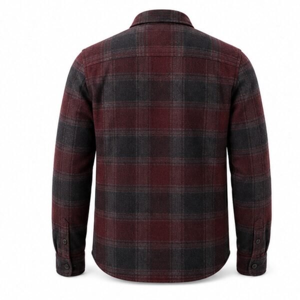 Men's Brushed Flannel Overshirt - back view