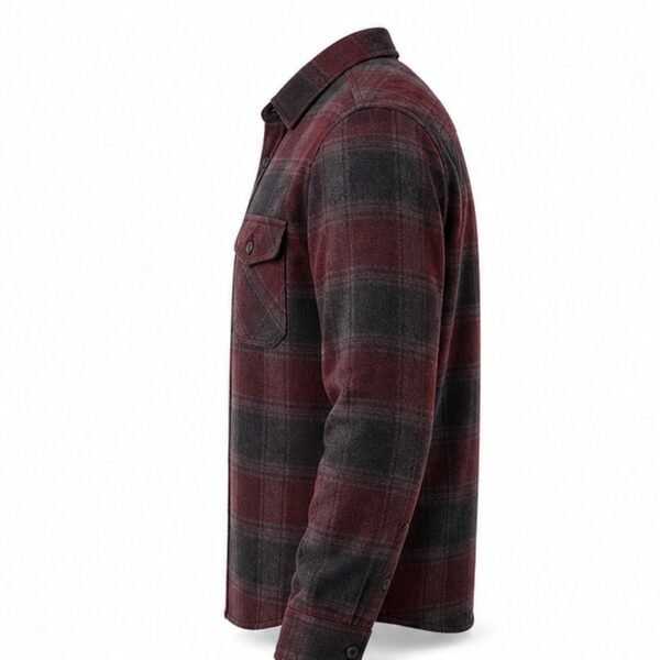 Men's Brushed Flannel Overshirt - side view