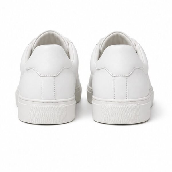 Minimal Leather Court Sneakers - back view Minimal Leather Court Sneakers - back view