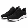 Breathable Knit Running Shoes - Black