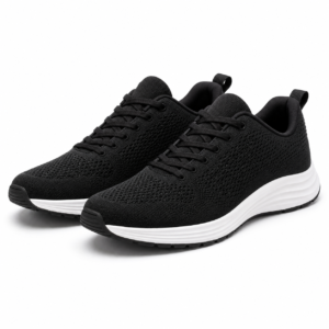 Breathable Knit Running Shoes - Black
