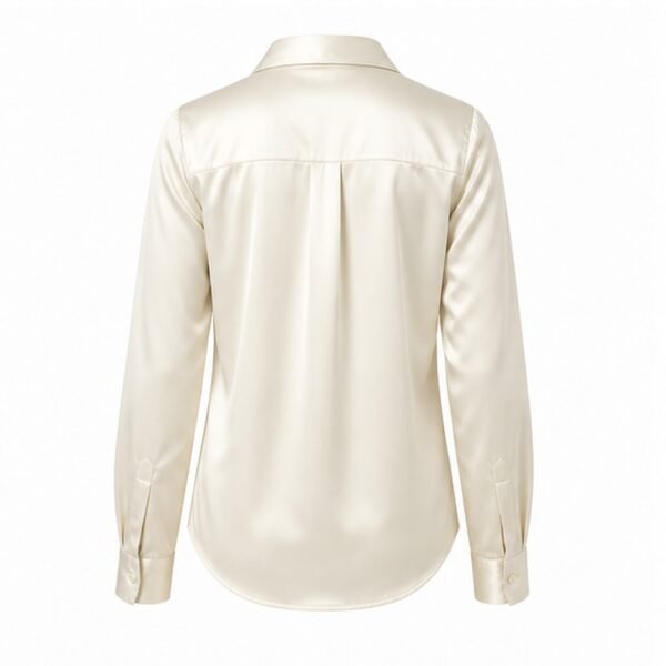 Women's Satin Utility Blouse - back view Women's Satin Utility Blouse - back view
