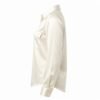 Women's Satin Utility Blouse - side view Women's Satin Utility Blouse - side view