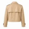 Women's Cropped Trench Jacket - back view Women's Cropped Trench Jacket - back view