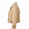 Women's Cropped Trench Jacket - side view Women's Cropped Trench Jacket - side view
