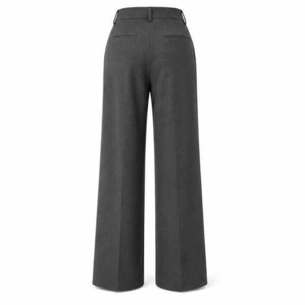Women's High Waist Wide-Leg Trousers - back view Women's High Waist Wide-Leg Trousers - back view
