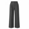 Women's High Waist Wide-Leg Trousers - front view Women's High Waist Wide-Leg Trousers - front view