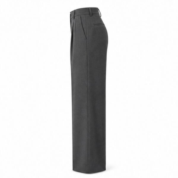Women's High Waist Wide-Leg Trousers - side view Women's High Waist Wide-Leg Trousers - side view