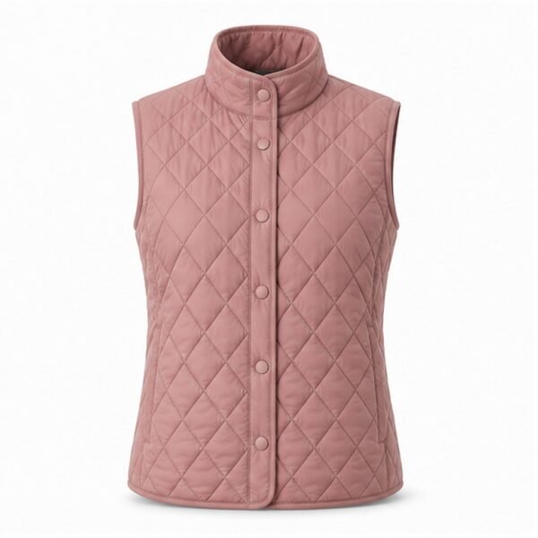 Women's Quilted Lightweight Vest - front view Women's Quilted Lightweight Vest - front view