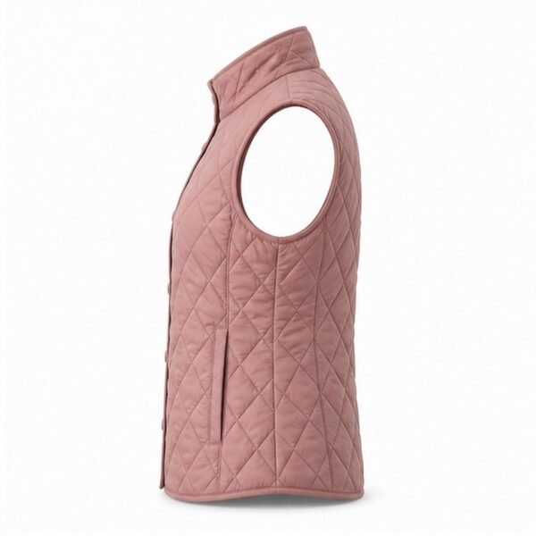 Women's Quilted Lightweight Vest - side view Women's Quilted Lightweight Vest - side view