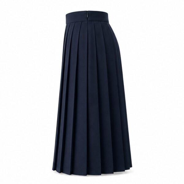 Women's Pleated A-Line Skirt - side view Women's Pleated A-Line Skirt - side view
