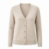Women's Cashmere-Blend Cardigan - front view Women's Cashmere-Blend Cardigan - front view