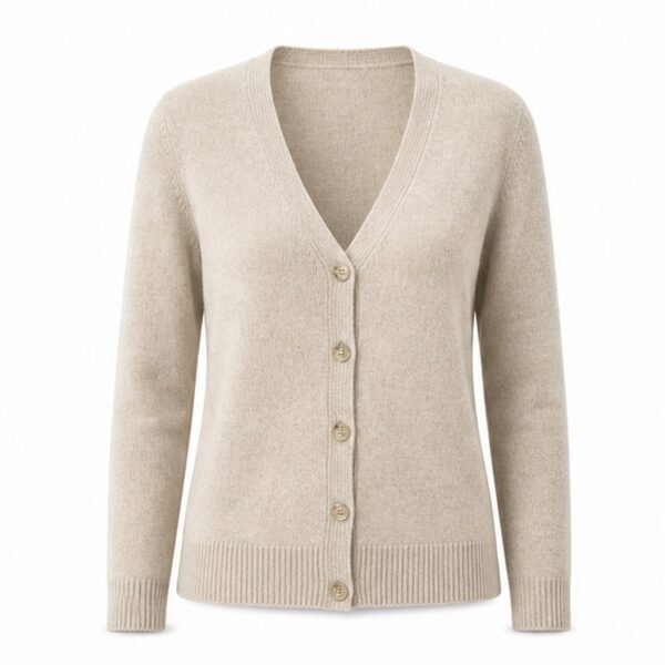Women's Cashmere-Blend Cardigan - front view Women's Cashmere-Blend Cardigan - front view