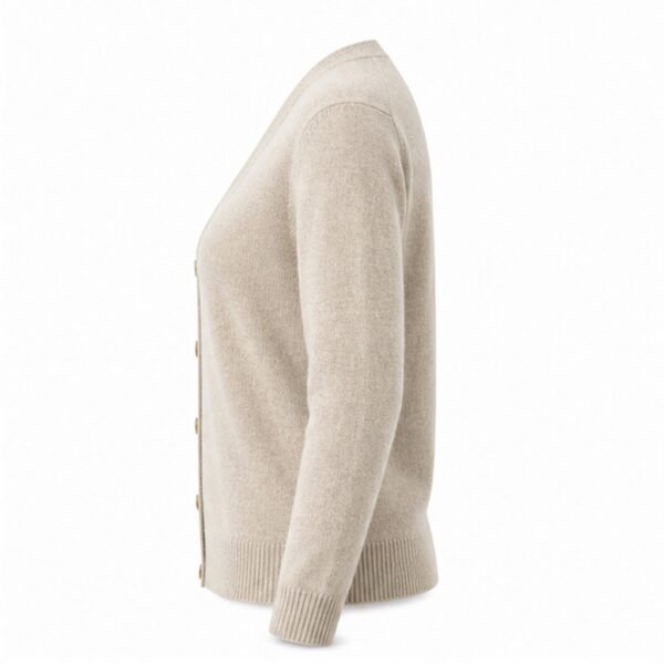 Women's Cashmere-Blend Cardigan - side view Women's Cashmere-Blend Cardigan - side view