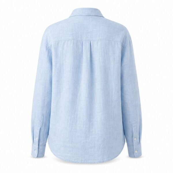 Women's Relaxed Linen Shirt - back view Women's Relaxed Linen Shirt - back view