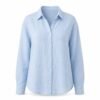 Women's Relaxed Linen Shirt - front view Women's Relaxed Linen Shirt - front view